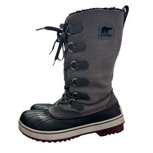 Sorel Women’s Tivoli High Snow Boots Gray and Purple Size 8